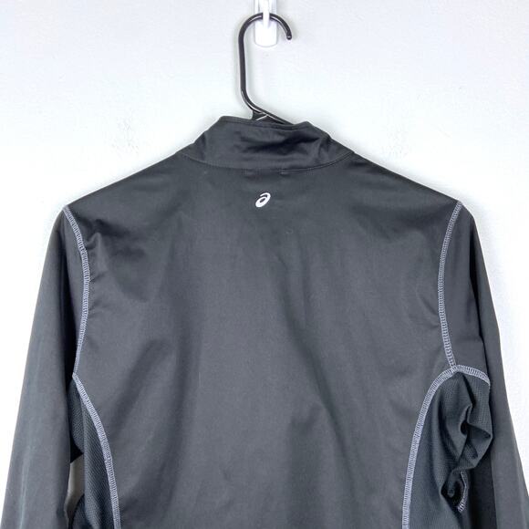 Asics Running Jacket Full Zip Black Water Repellant Activewear Women Size Small - Picture 6 of 9